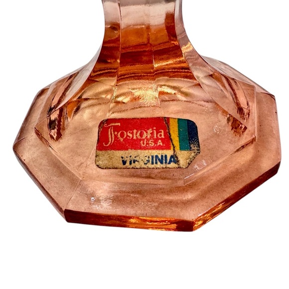 🍑Vintage Fostoria Virginia Peach Pedestal Bowl - Picture 4 of 6